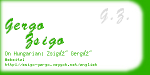 gergo zsigo business card